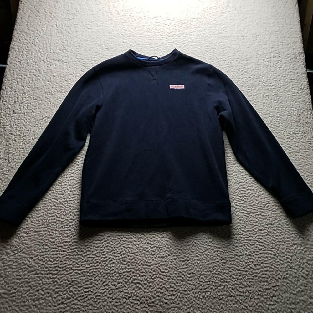 Vineyard Vines Sweatshirt Mens Medium Blue Fleece Crewneck Pullover Logo